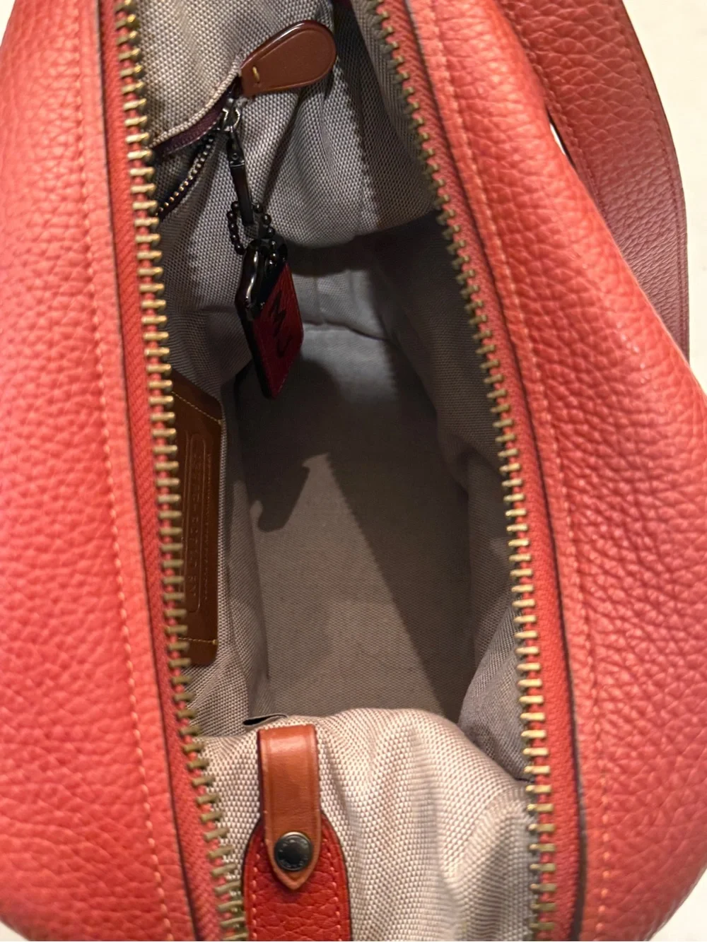 Coach Burnt Orange Leather Shoulder Bag